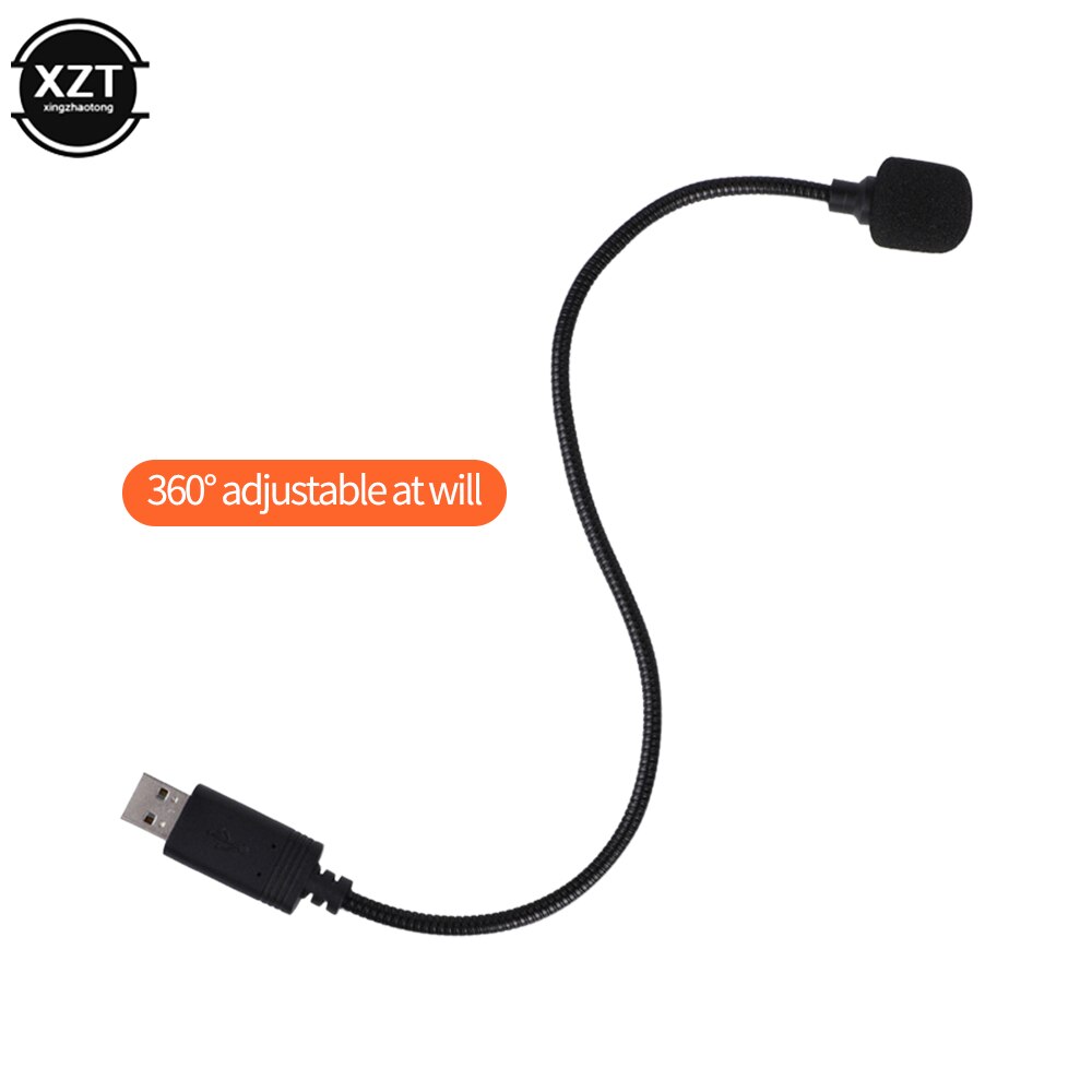 26cm Omnidirectional Metal Microphone USB Microphone Mini Audio Mic for Computer Laptop for Laptop/Notebook/PC/MSN/Skype