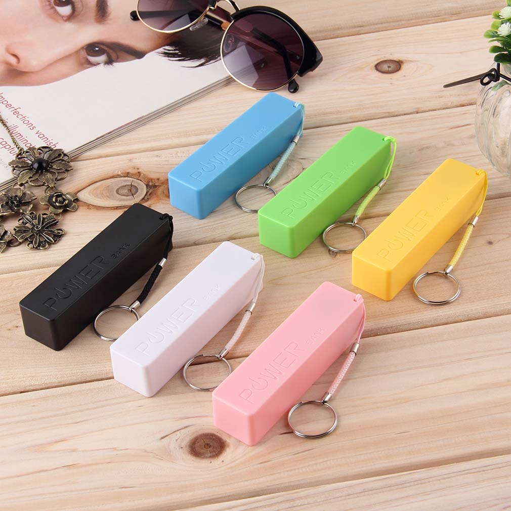 gorący Nowy 1Pc przenośne modne perfumy w kształcie kwadratu mobilna skrzynka zasilająca USB 18650 pokrywa baterii z breloczkiem dla iPhone