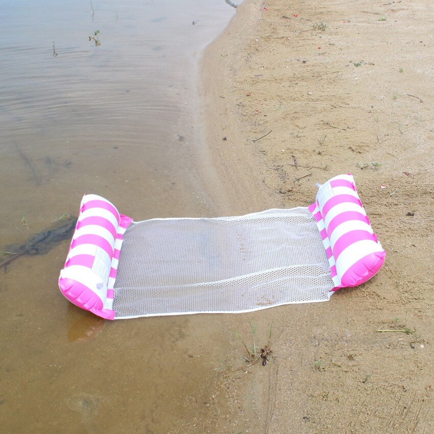 Pvc Zomer Opblaasbare Opvouwbare Drijvende Rij Zwembad Water Hangmat Strand Water Sport Lounger Stoel Luchtbedden Bed