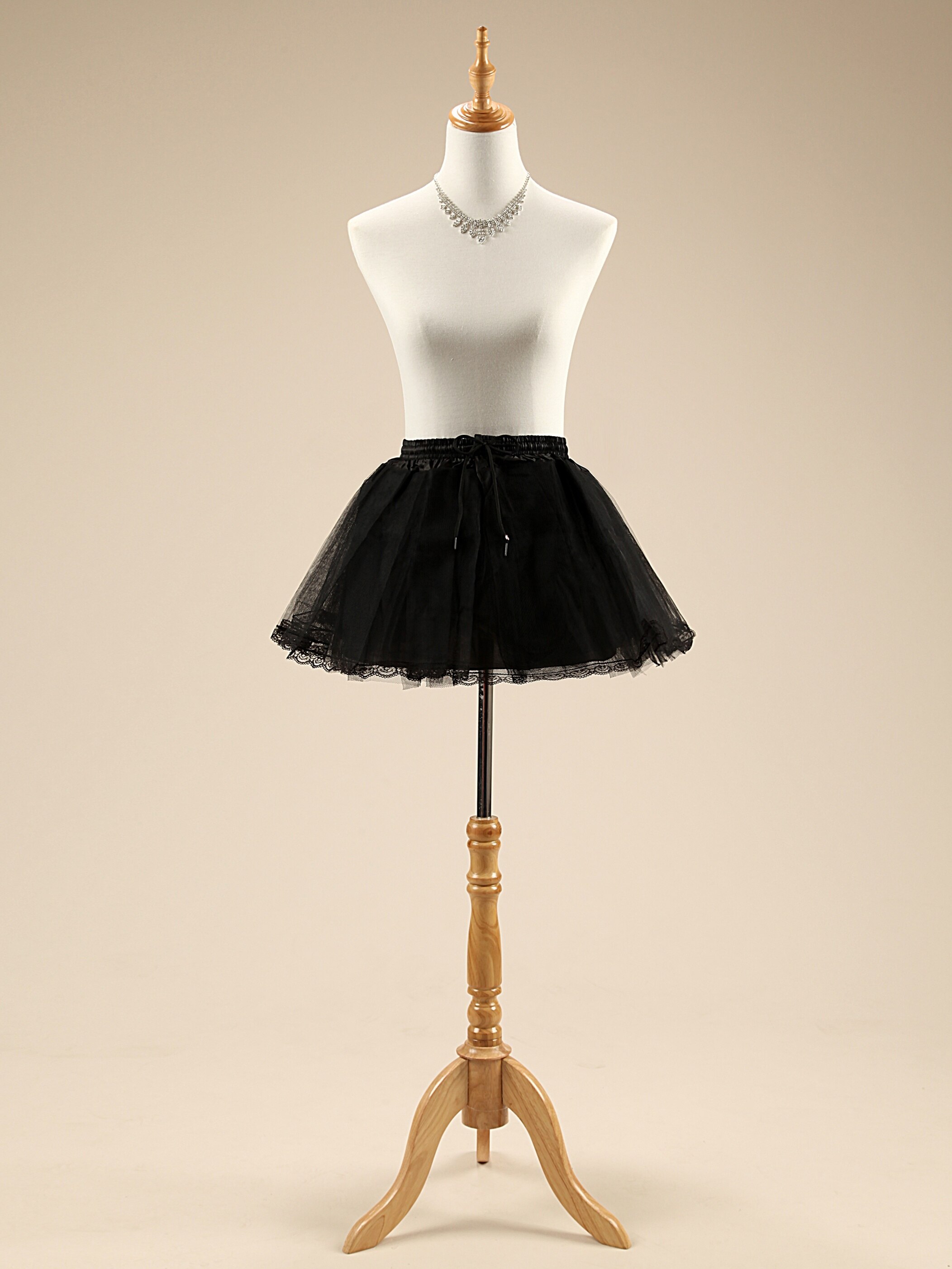 Op voorraad onderrok swing vintage petticoat pettiskirt verkleedjurk netrok rockabilly tutu anagua de noiva goedkoop  ds002: Zwart