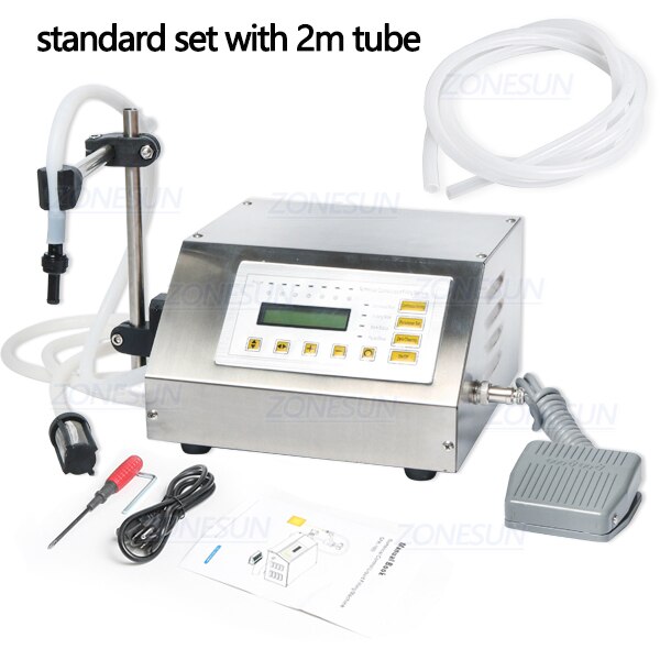 ZONESUN Numerical control liquid filling machine on the English control panel GFK-160 5-3500ml: add 2m tube