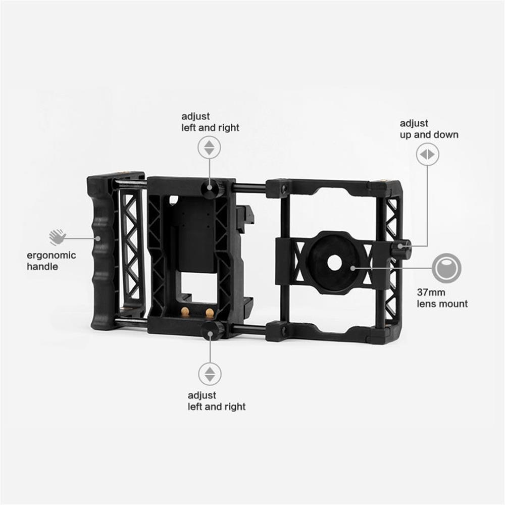 MAMEN Photography Kit Mobile Phone Stabilizer Gimbal Holder With 0.45x 2-in-1 Wideangle Macro Len For Smartphone Video Photo