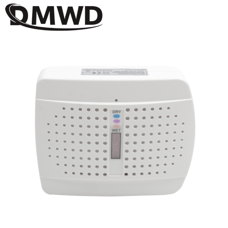 DMWD Mini Portable Air Dehumidifier Rechargeable Electric Wardrobe Dryer Drying Desiccant Moisture Absorbing Machine 110V-240V