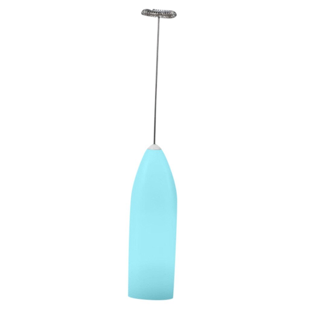 Batidor de café y leche, batidor manual, batidor eléctrico de huevos, Espumador, Mini agitador con mango, herramienta de cocina práctica # P5, 1 ud.: Blue 
