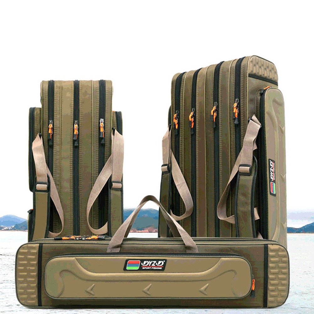 80Cm/90Cm/100Cm/120Cm Hengel Zakken Waterdicht 3/4 Layer Vissen Reel Opslag case Gear Kunstaas Tas Grote Capaciteit Rugzak