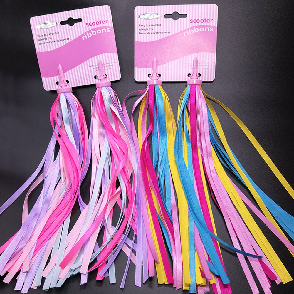Manillar de bicicleta de colores con flecos para niños, cinta para bicicleta, triciclo, para niñas y niños, 2 uds.