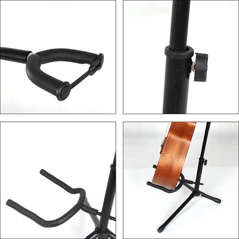 Soporte de pie para guitarra, de aleación de aluminio, con trípode estable, eléctrica para guitarra acústica, bajo, instrumento Musical, soporte de pie