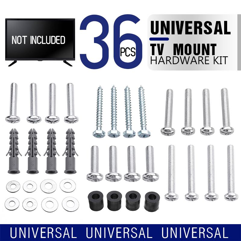 Kit de Hardware de montaje en TV, tornillo de montaje en pared VESA Universal, arandela, ESPACIADOR Pack (M4 M5 M6 M8 M10) para TV y Monitor de montaje