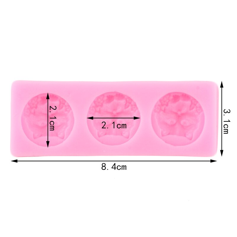 3D carino testa di gatto cammeo stampo in silicone caramelle al cioccolato argilla stampi in resina fai da te cottura Cupcake topper strumenti per decorare la torta del fondente