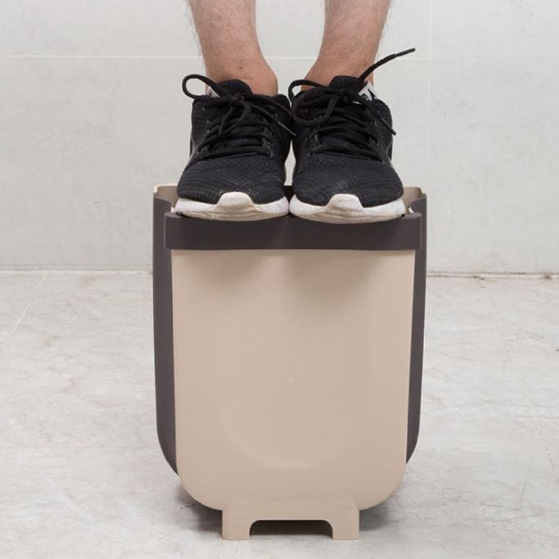 Folding Waste Bins 9L Wall Mounted Kitchen Garbage Can Hangable Kitchen Door Back Cabinet Trash Can Car Waste Storage Bucket