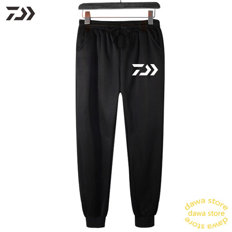 Daiwa Thermische Vissen Broek Mannen Herfst Winter Winddicht Polyester Vissen Kleding Zwart Wandelen Outdoor Ademend Vis Kleding: XL