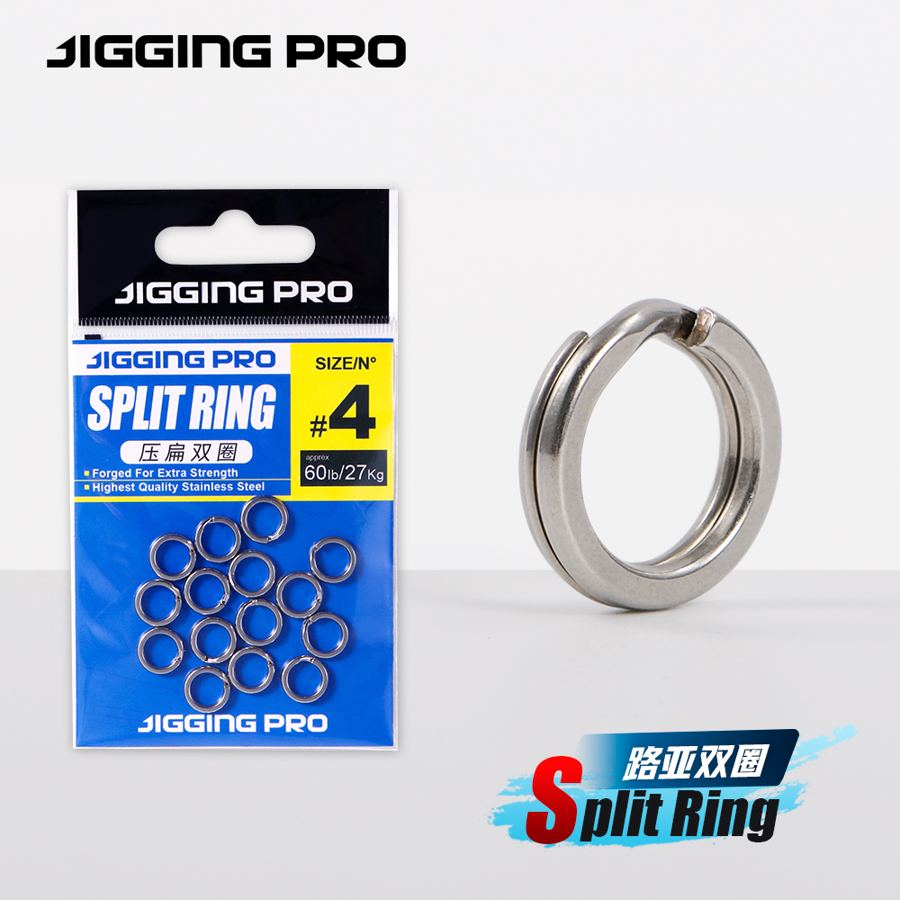JIGGING PRO anillos divididos para pesca, 10/15 Uds., anillos de señuelo de acero inoxidable, conectores de pesca, anillos a presión, accesorios de pesca
