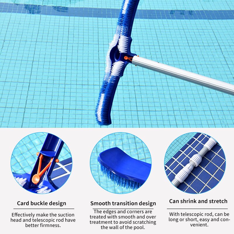 1pcs Swimming Pool Vacuum Flexible Durable Pool Brush Head Handle Replacement Cleaning Equipment Underwater Cleaner Tool Handle