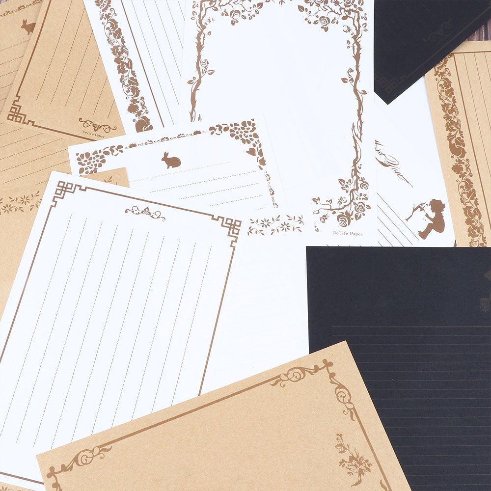 8Pcs/Set Note Writing Stationery Office Letter Pads Letter Papers School Supplies