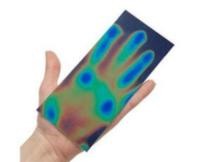 Foglio adesivo termocromatico a cristalli liquidi che cambia colore con variazione di temperatura - 15cm x 15cm