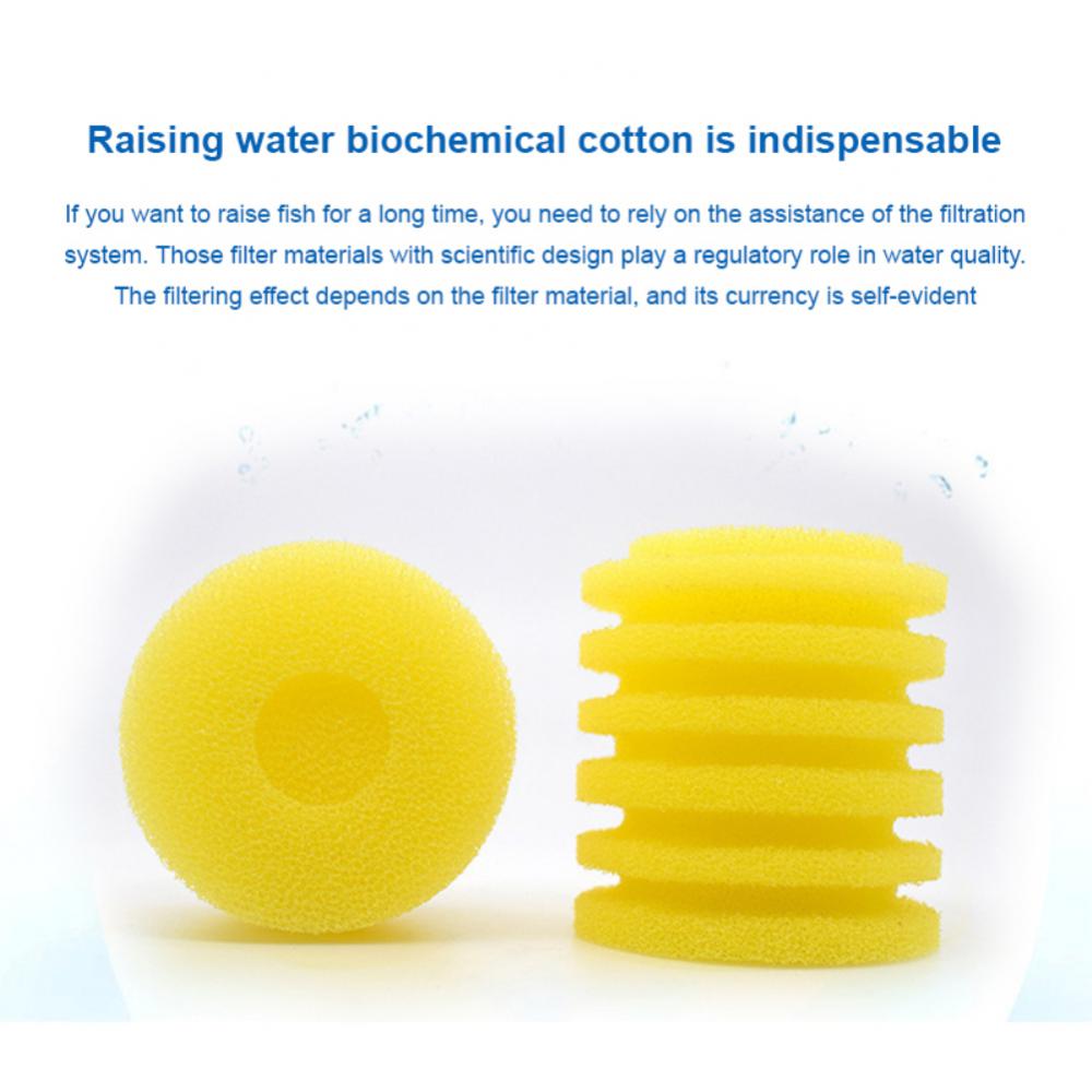 4-1 Stuks Aquarium Filterspons Gebouwd In Filterelement Gele Katoenen Kern Aquarium Vervanging Spons Huisdier Aquarium Accessoires