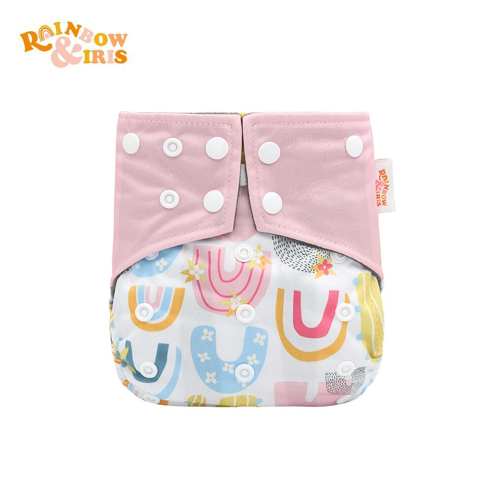 Rainbow&amp;Iris Waterproof Diapers Adjustable Baby Diaper Bamboo Charcoal Lined Diapers: innocence