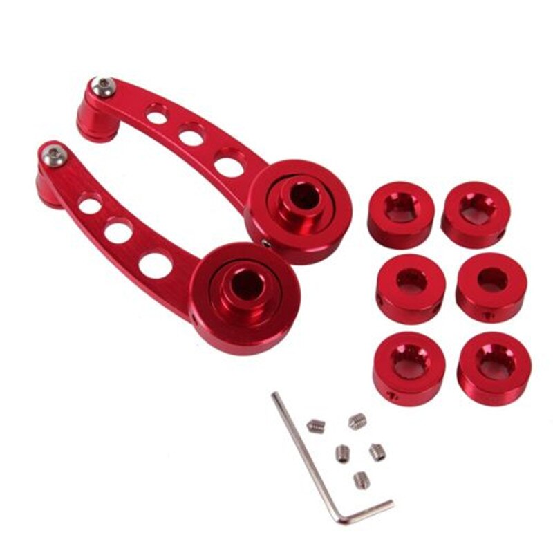 Billet Aluminum Car Truck Manual Window Glass Door Crank Handle Winder Universal Blue / red / silver / black: Red