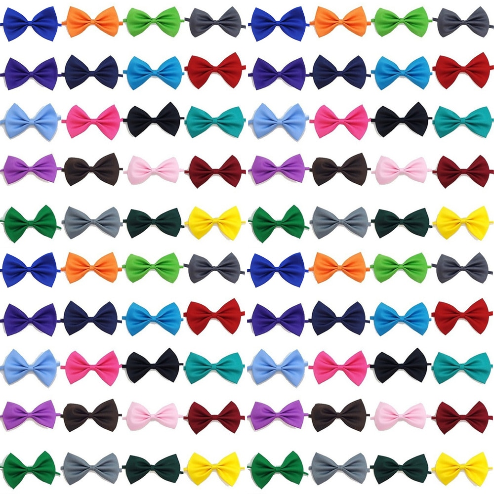 50 / 100Pcs Verstelbare Hond Kat Vlinderdas Das Hond Strikje Puppy Bows Kraag Voor kitten Kraag Huisdier Accessoires