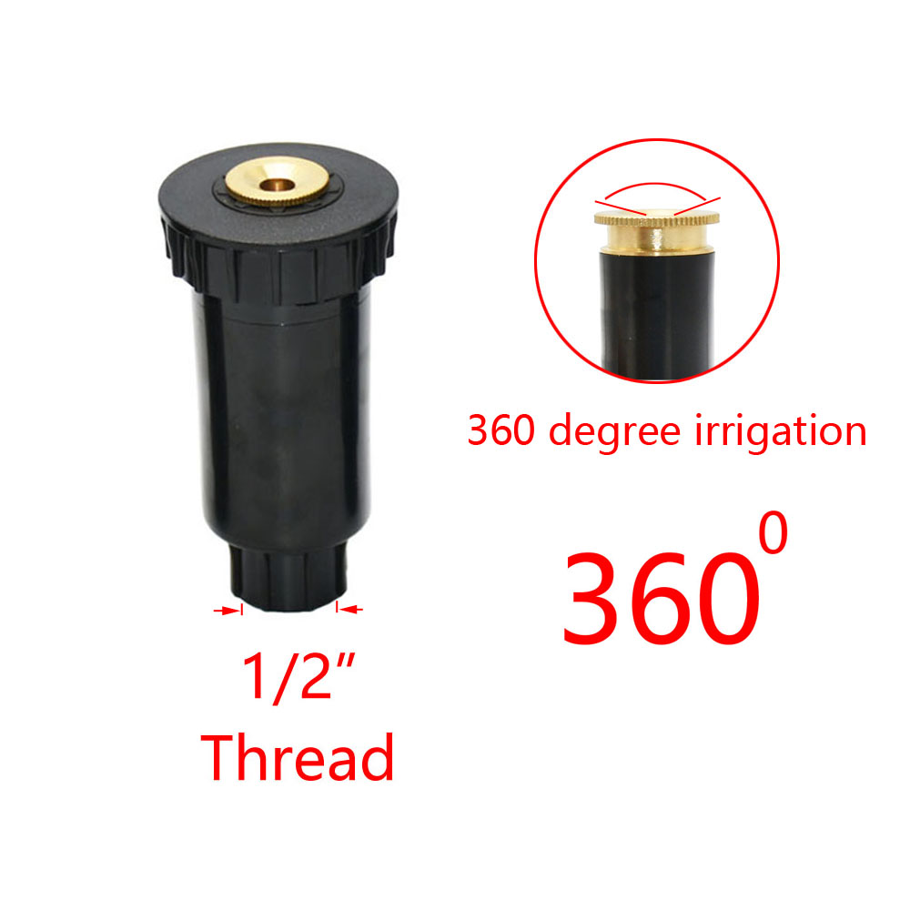 Garden Lawn Popup Sprinkler 90/180/360 Degree Irrigation Sprinkler Farm Refraction Nozzle For Watering & Irrigation: Burgundy