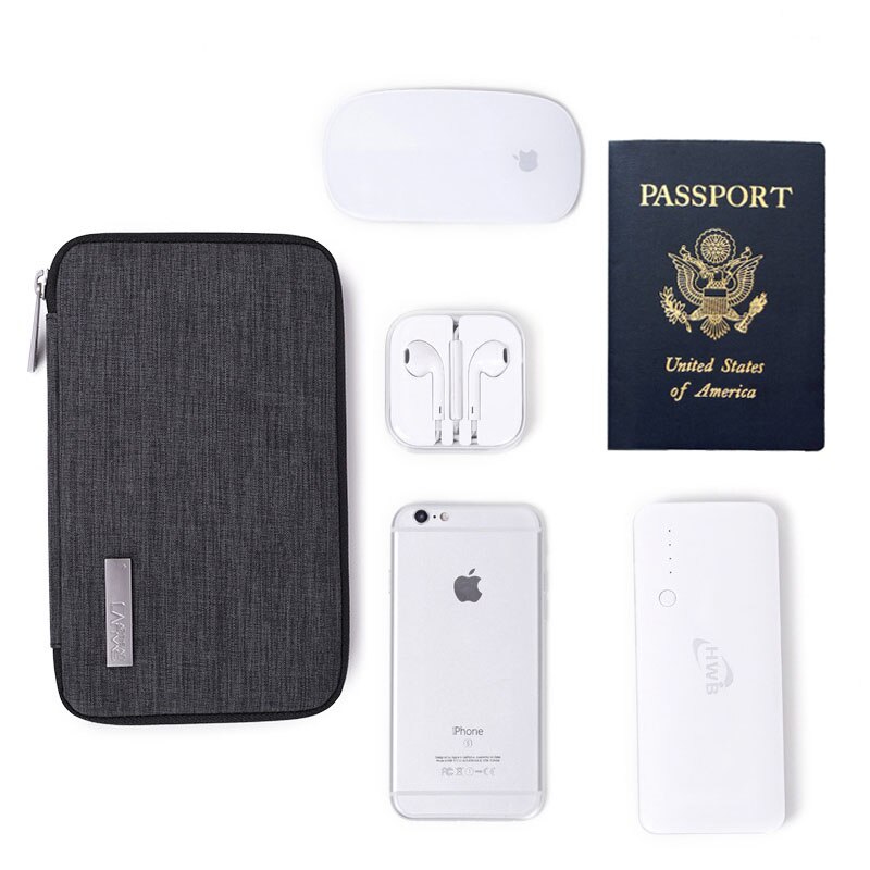 Universel vandtæt rejsetaske til pas, kort, lille elektronik og tilbehør