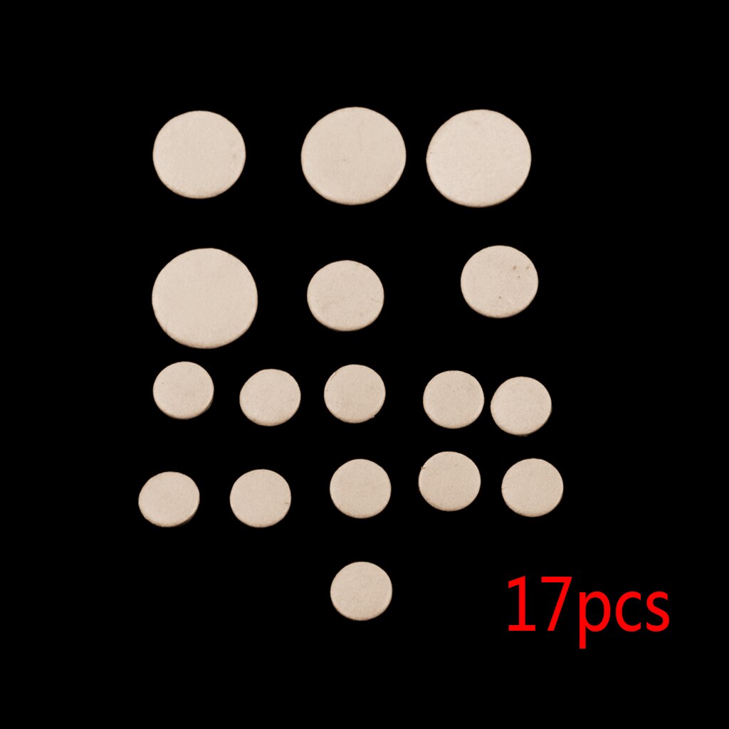 17 stk / sæt filt klarinet udskiftning puder træblæsere instrument dele tilbehør