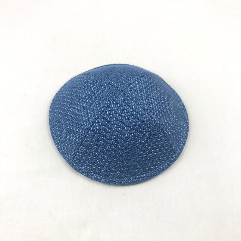 Linen Cotton Jeans Kippah Yarmulke Jewish Yamaka Kippa Israel Cap Judaica with clip: Linen-3
