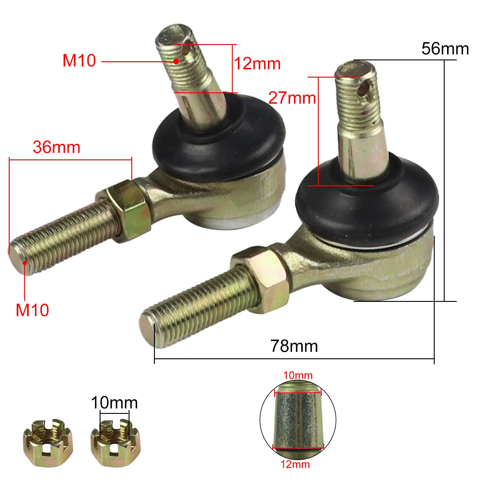 Kit d&#39;extrémité de biellette de direction à rotule, pour Yamaha Raptor 700 700R YFM700R 2006 – YFZ450 YFZ450R Banshee 350 YFZ350 Grizzly 550 ATV UTV