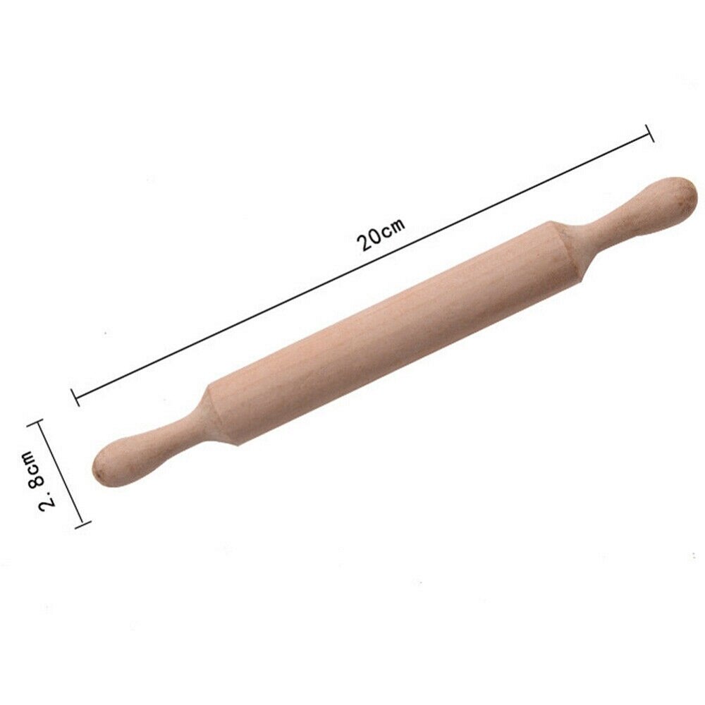 1 stk mini kagerulle 20cm lange trækageruller til bagning af fondant kage dekorationsruller dejrulle køkkentilbehør: Default Title