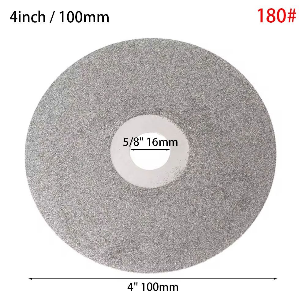 1Pcs Diamond Coated Diamond Grinding Disc 80-3000Grit Abrasive Disc Grinding Wheels Woodworking Tool 4inch 100mm: Silver