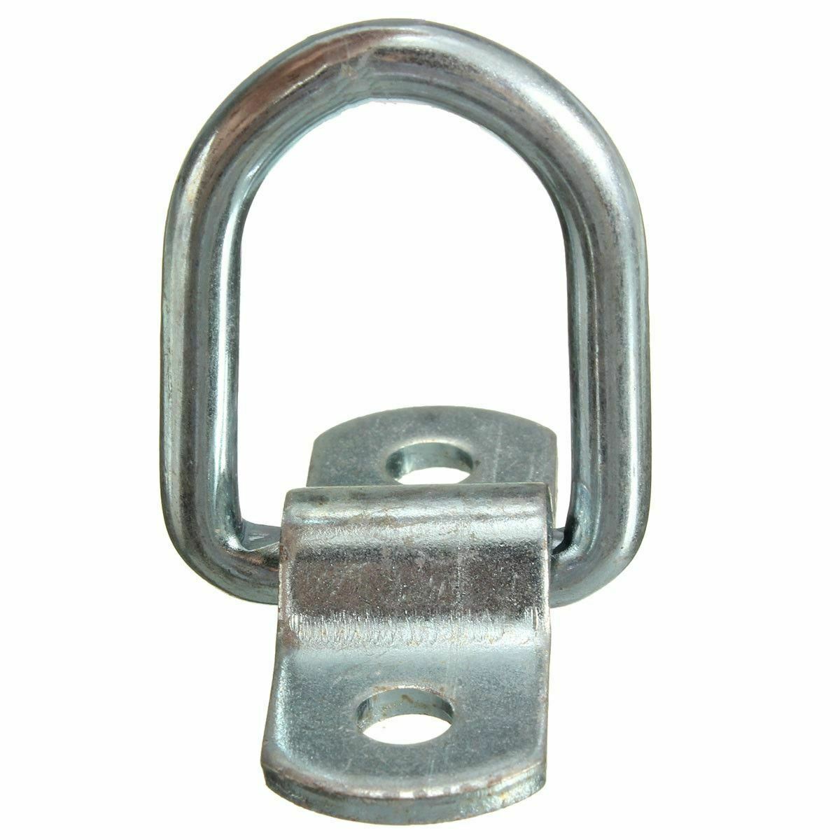 5pcs 10pcs Cargo Lashing Surface Mount D Ring Staple Cleat Tie Down Ring Trailers for Trucks Horsebox Ropes Car Fastener Clip