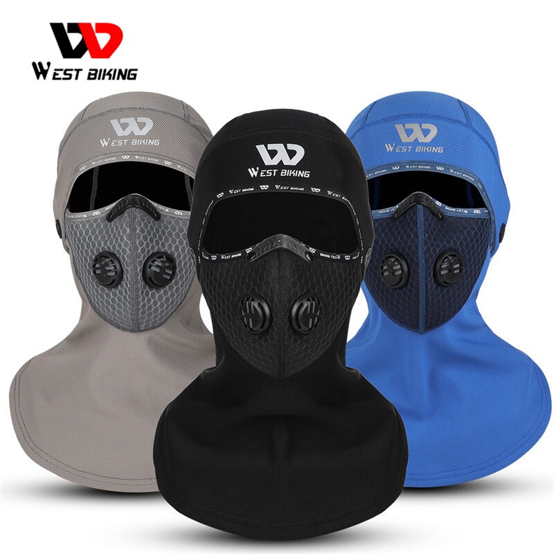 West-fietsen wintersport wielrennen hoofddeksels met actief koolstoffilter gezichtsbedekking skifiets motorfiets fleece hoofddeksel muts