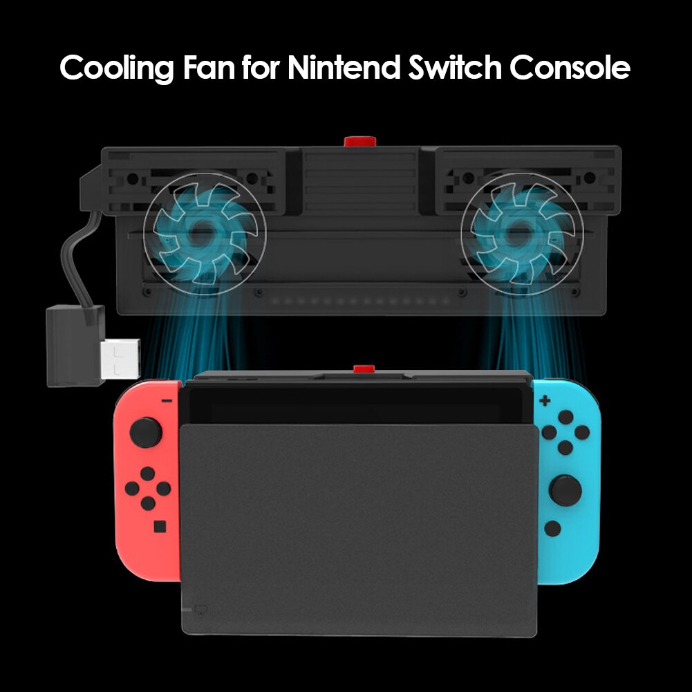 Refroidisseur de pompe Turbo externe pour Console de jeu, 2 ventilateurs, alimenté par USB, pour nintendo Switch NS, radiateur de radiateur