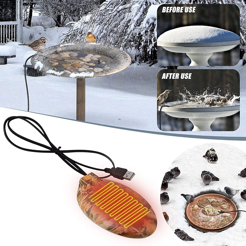 Portable Vogel Bad De-Icer Heater Buiten Vijver De-Icer Voor Patio Tuin En Gazon Vogels Gevogelte Veiligheid beschermen