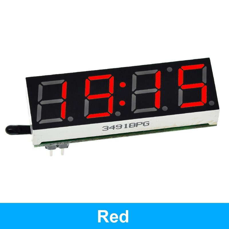 Horloge numérique LED 3 en 1 RX8025T, Module de tension et de température, bricolage horloge/thermomètre/voltmètre DC 5-30V pour Arduino: Rouge