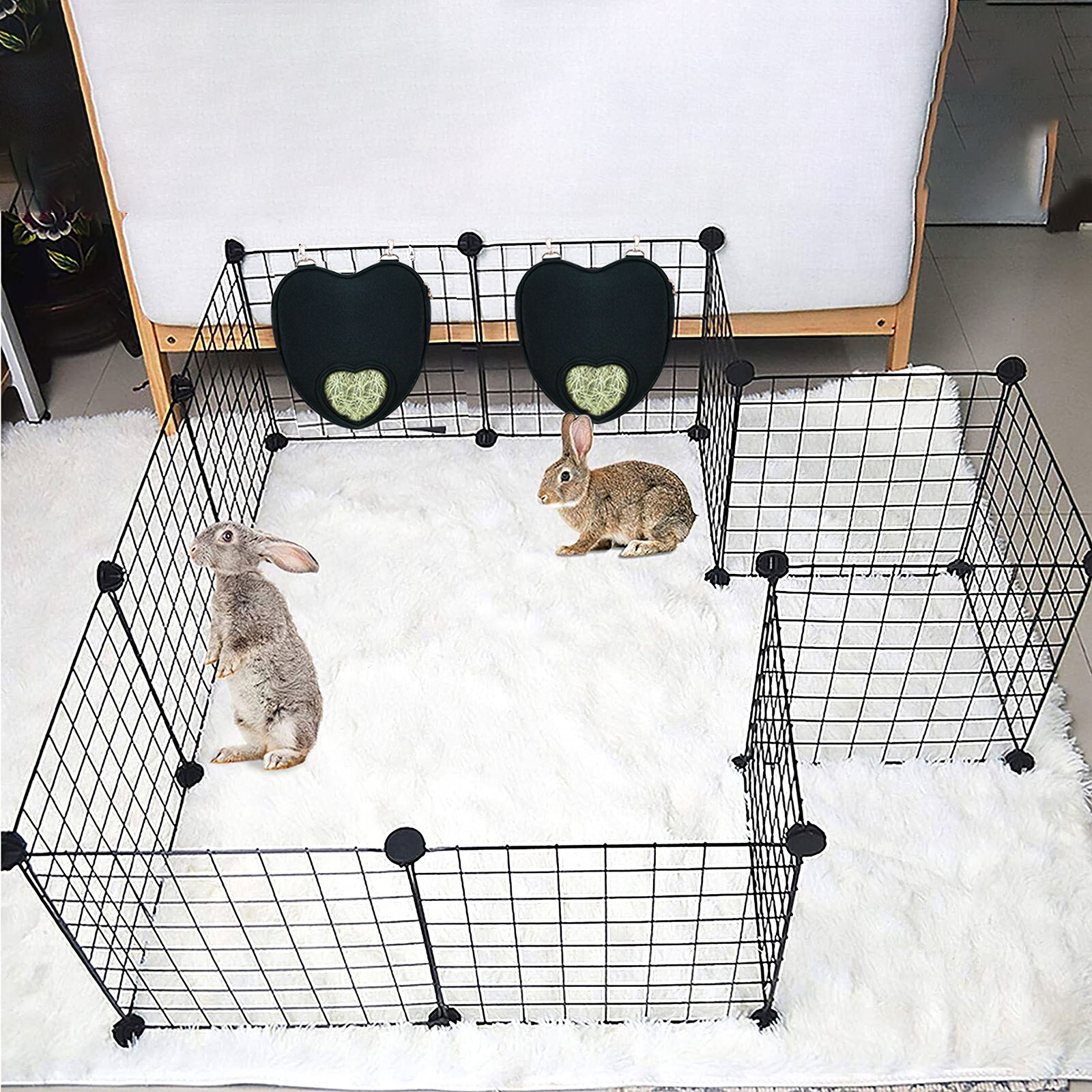 Sac de merde suspendu, support d&#39;alimentation, distributeur d&#39;alimentation, conteneur en forme de cœur d&#39;amour pour lapin cochon d&#39;inde, petits animaux de compagnie