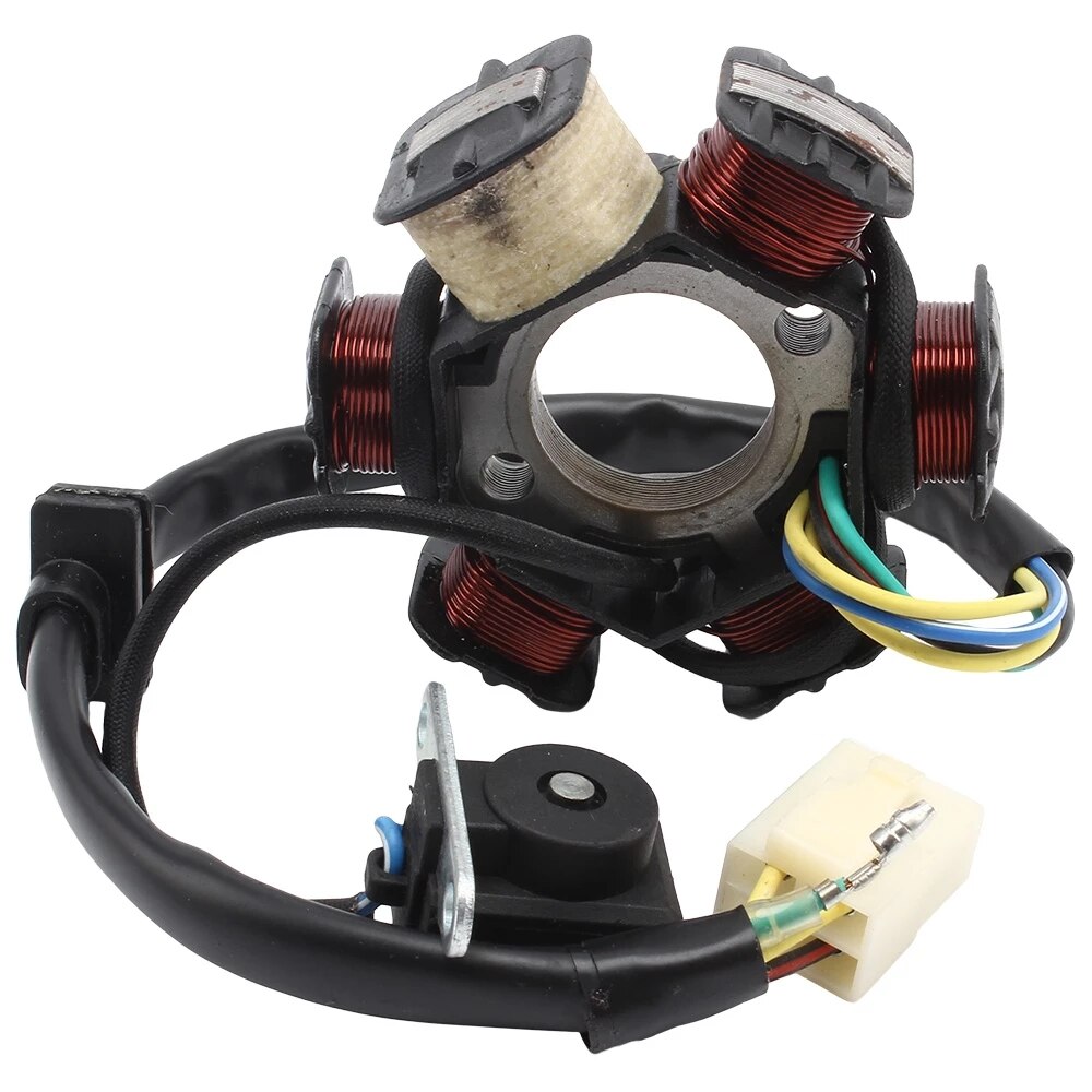 Engines Generator Magneto 6-Pole 4 Pin Stator Coils Fit For 50 CC 90 CC 110 CC ATV Engine Parts Scooter Dirt Bike 2CQ-157
