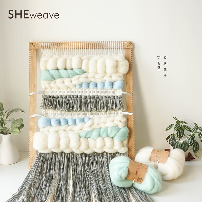 2m/ball, Merino Wool Roving ,wool yarn,Tapestry Weaving Yarn For Weaving, Wet Felting, DIY Craft Supplies,18 colors