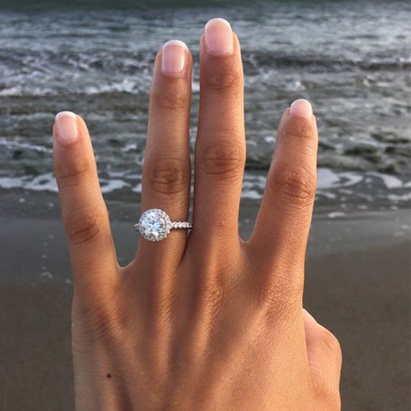 Huitan Klassische Hochzeit Ring Kristall kubisch Zirkon Engagement Zinke Einstellung Ring Für Frauen Schmuck Fabrik Direkt
