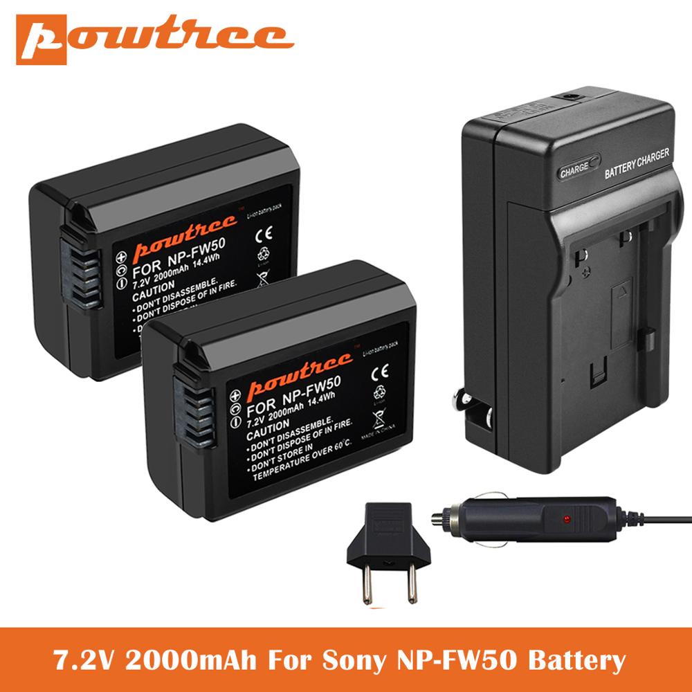 Np -fw50 kamera batteri + oplader til sony  a6000, a6500, a6300, a7, a7ii, a7 rii , a7 sii , a7s, a7 s 2, a7r, a7 r 2, a5100, rx10 accessori
