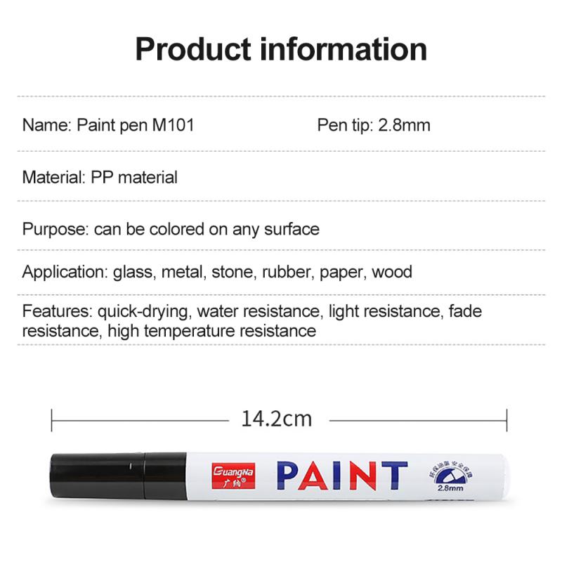 Bunte Zeichen Wasserdichte Auto Reifen Reifen Lauffläche CD Metall dauerhaft Farbe Marker Ölige Marker DIY Kunst Marker Stift Schnell-trockenen Öl Tinte