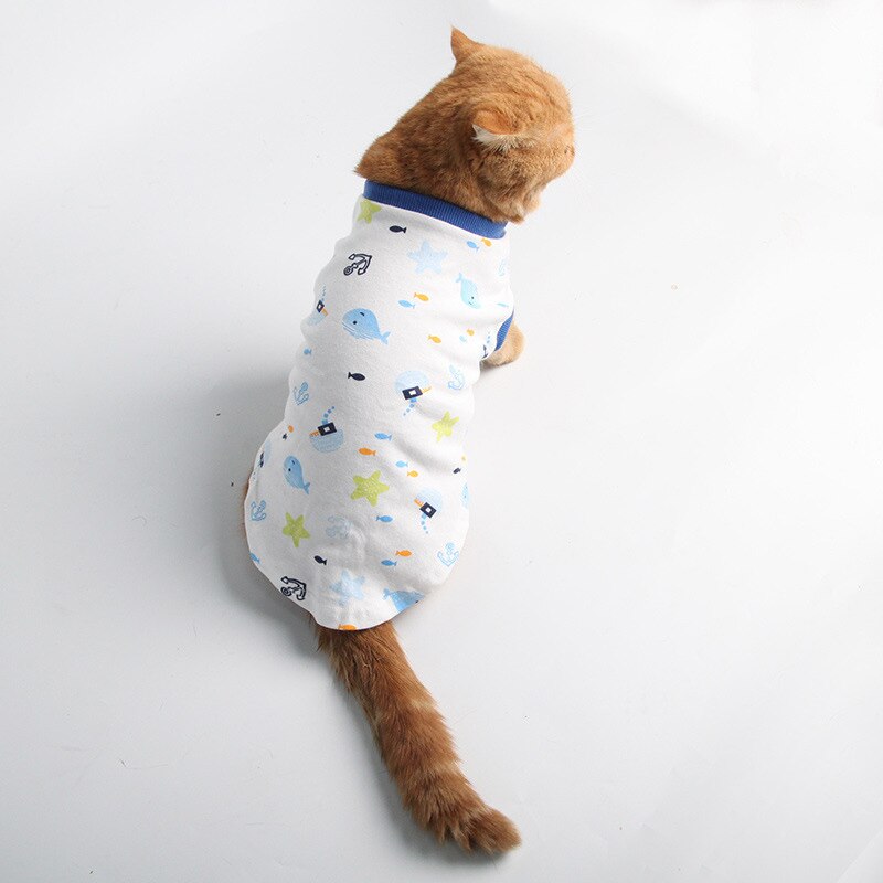 Soft Pet Cat Clothes for Small Cat Vest Summer Pets Clothing for Kitten Outfit Winter Pet Clothing for Cats Rabbit Cats Coats: Blue / S