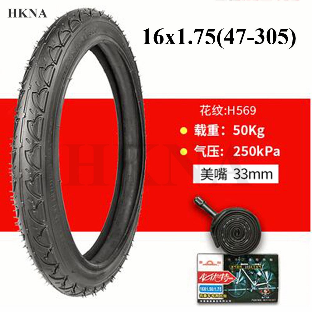 Gute 16 Zoll Faltrad Reifen 16x1.75(47-305) fahrrad Reifen Zubehör 16*1,75 Inneren und Äußeren Reifen: C
