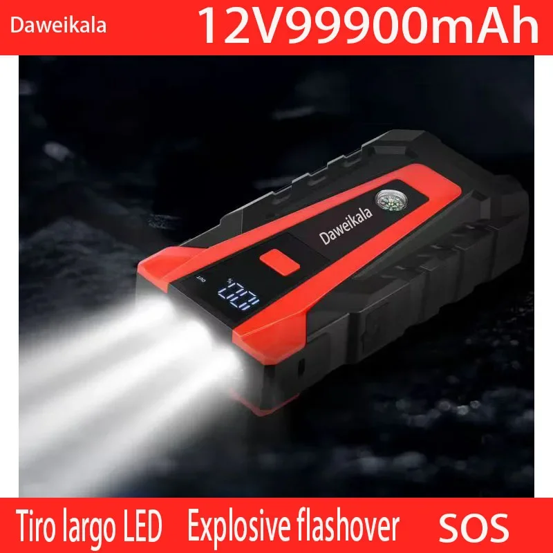 Car Jump Starter Starting Device Battery Power 99900mAh Jumpstarter Auto Buster Emergency Booster Car Charger With LED lighting
