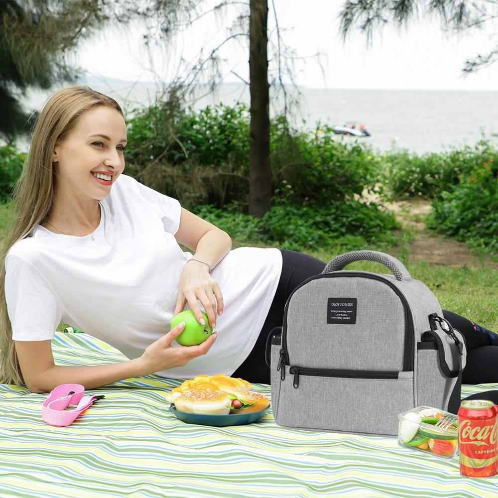 DENUONISS Picnic Lunch Box Bag Insulated Lunch Bag Isothermal Thermal Bag Insulation Package Thermal Bolus