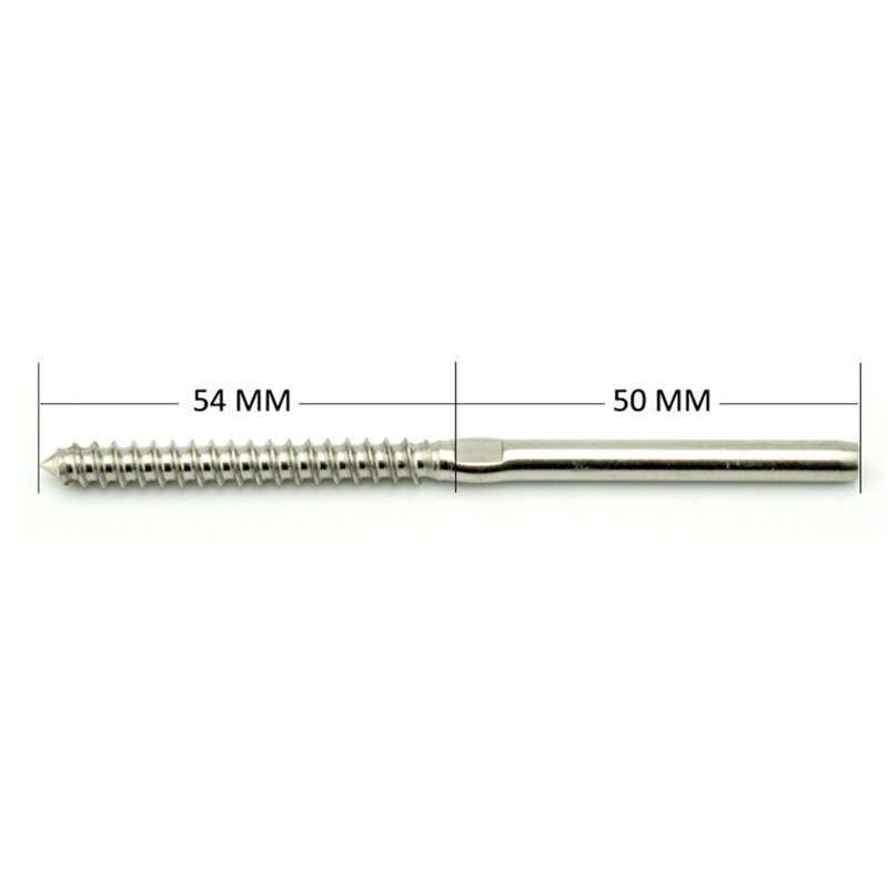 10 Uds. De tornillos para Sistema de barandilla de Cable de 1/8 pulgadas, cubierta de escalera, balaustres de poste de madera, accesorios para cubierta