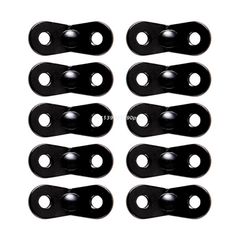 10 Stuks Aluminium Tent Touw Spanners Camping Antislip Koordvergrendeling Gespen Dual Gaten Wind Touw Pinda Stopper: black