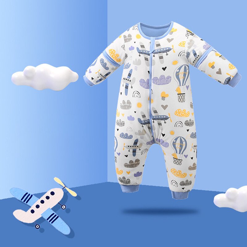 Baby Deken Dwarsliggers Katoen Zachte Nachtkleding Slapen En Spelen Pasgeboren Baby Nachtkleding Baby Lange Mouw: Plane / 85(85-100CM)