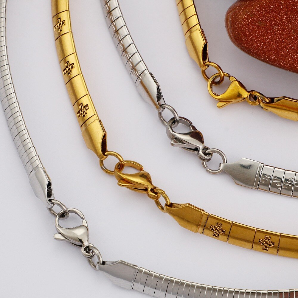 6mm Width Stainless Steel Torques Necklaces For Women S Gold Choker Necklace For Girls