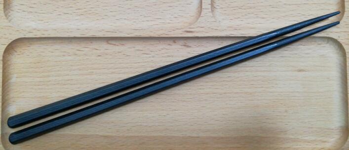 (10Pairs) Japanese Sushi Chopsticks Long Sticks Household Kitchen Reusable Black Chopsticks: Hexagon Line 24cm